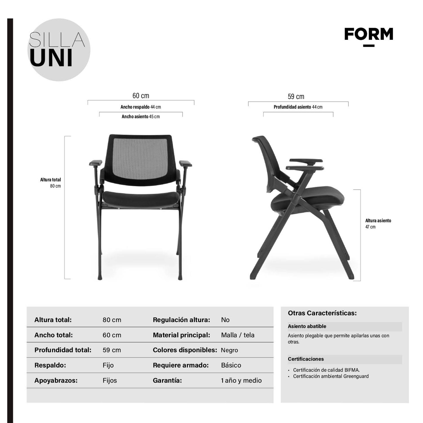 Silla visita UNI Negro