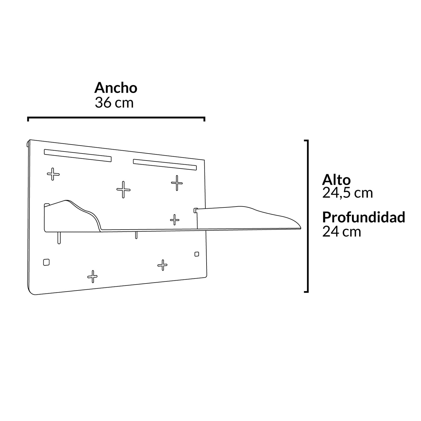 Bandeja Colgante Portadocumentos Para Separador Pvc - Vontak - Accesorios Oficina