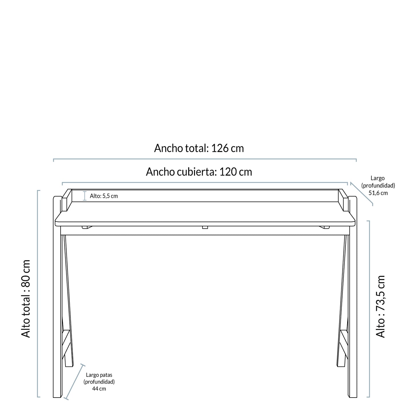 Escritorio Home Office Miso Negro - Vontak - Escritorios Oficina en Casa