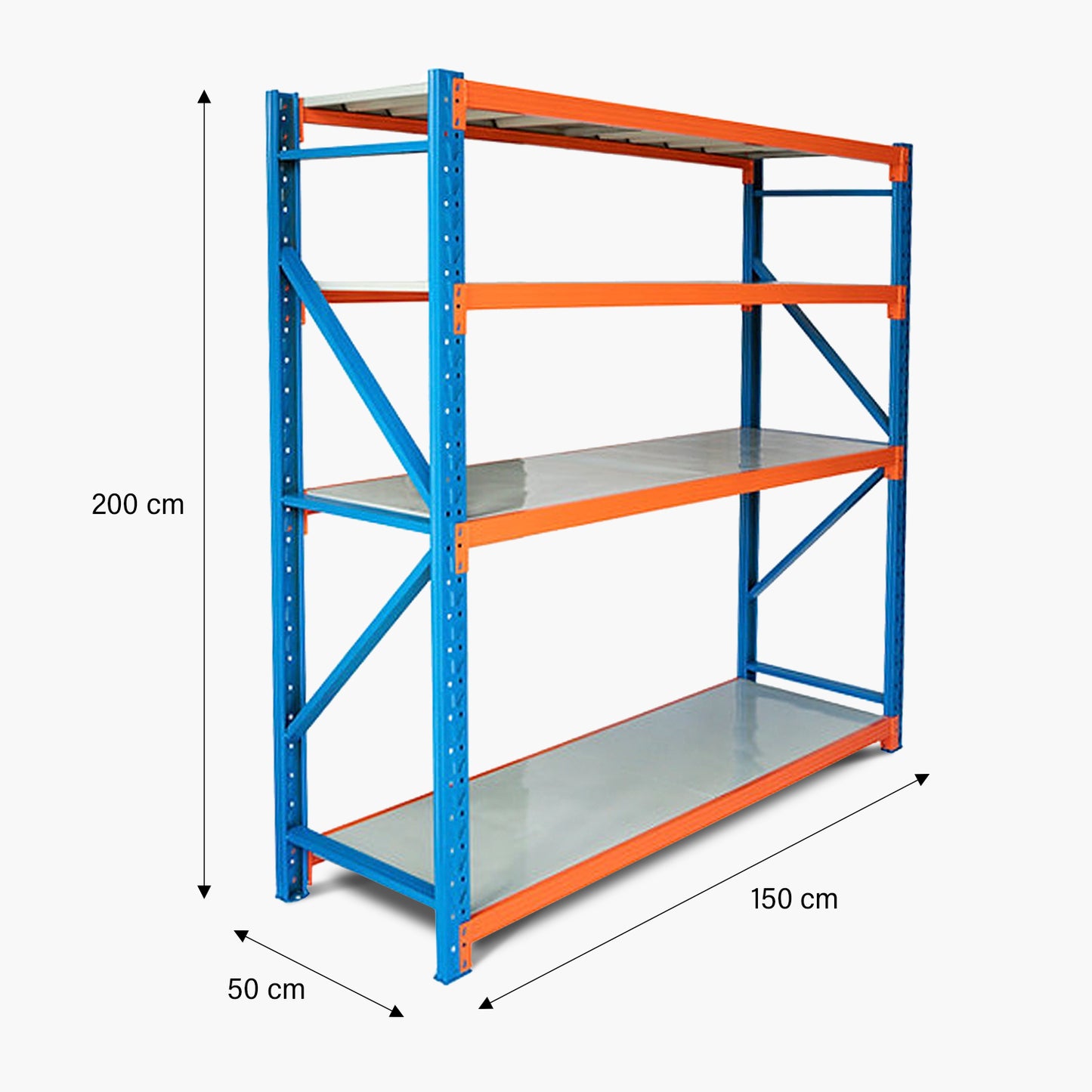 Estante Metálico Racks Selectivo 150x50x200 400 Kg - Vontak - Muebles Complementos