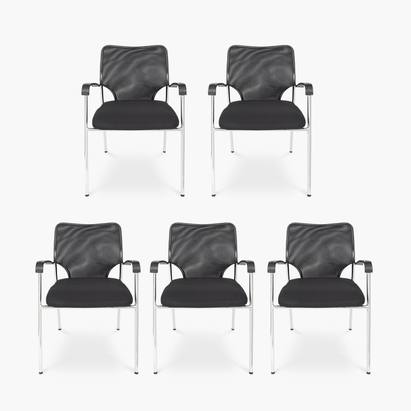 Pack 5 Sillas Visita Strong Negro