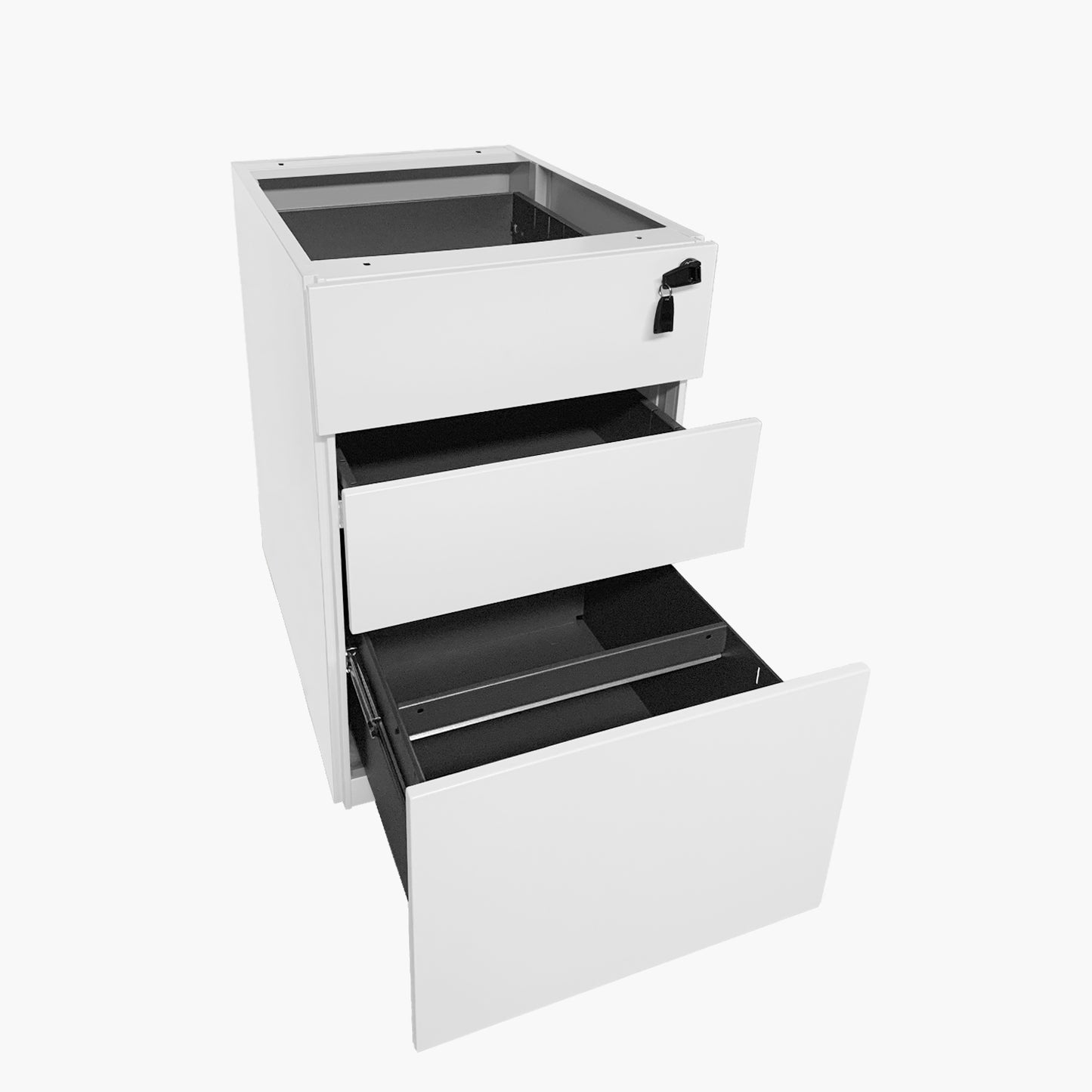 Cajonera Metálica Pedestal Blanco - Vontak - Cajoneras Oficinas