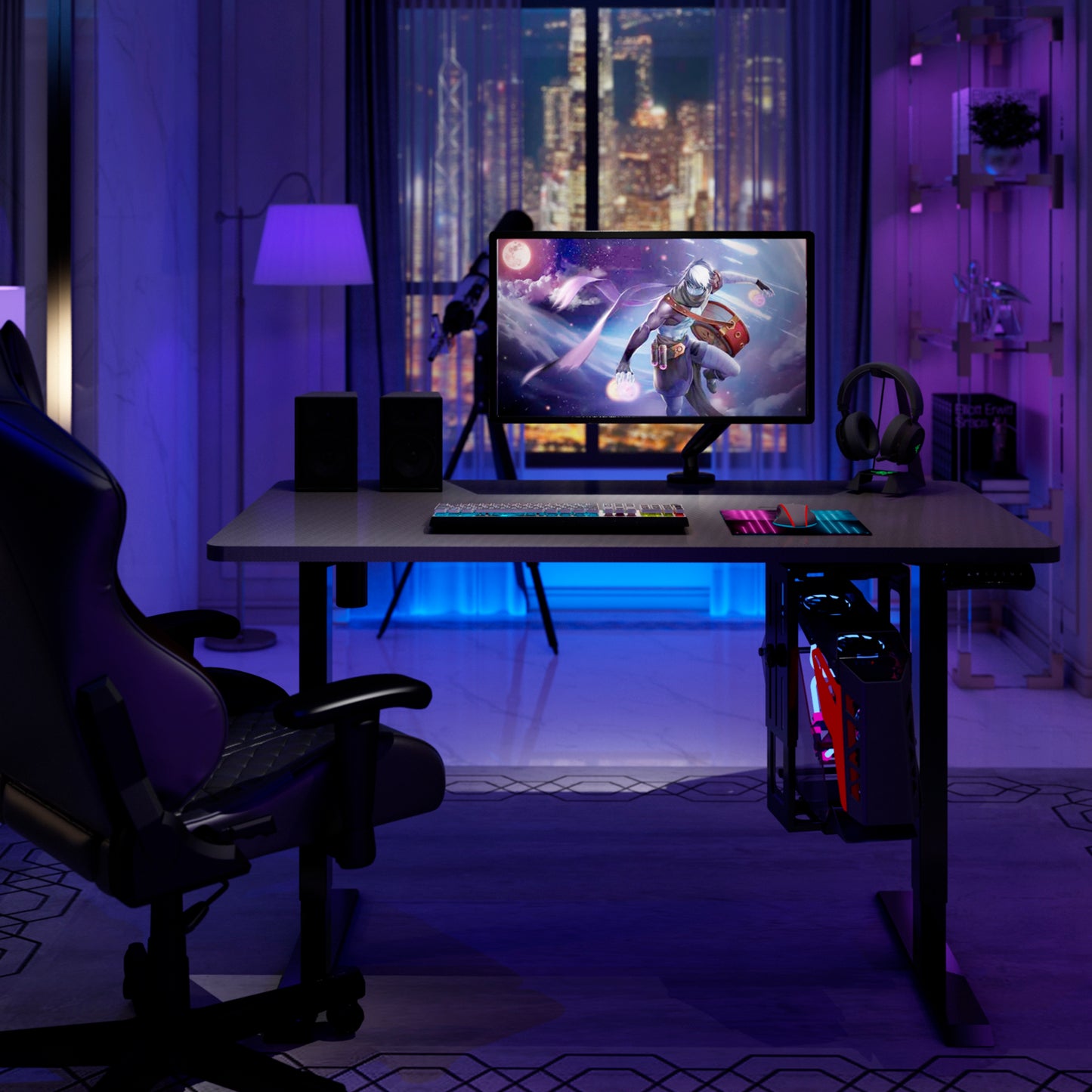 Base Acero Cosmo 120-160 Eléctrico Blanco - Vontak - Escritorios Electricos