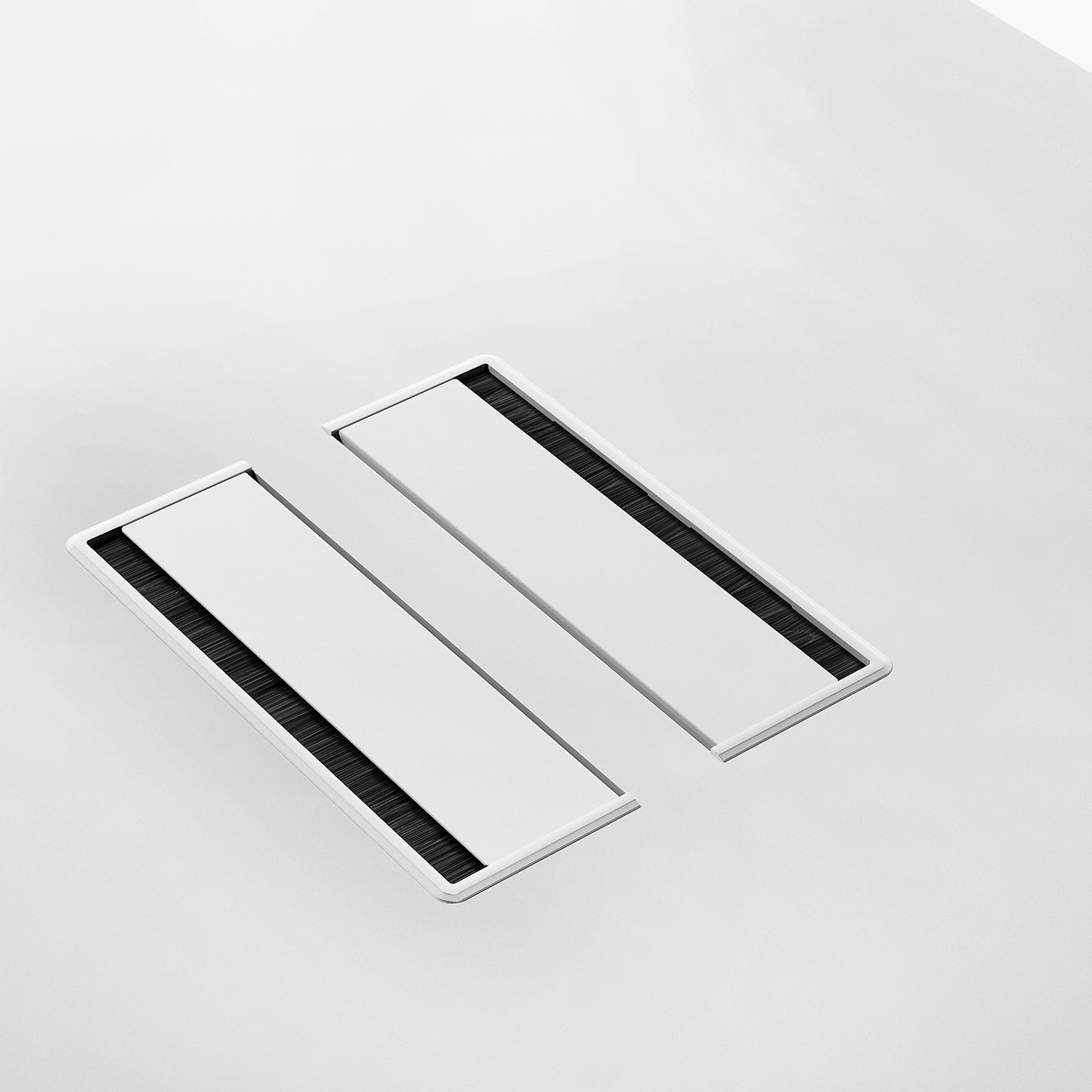 Escritorio Space con pasacables 140 Bench Blanco/Blanco 6 pers