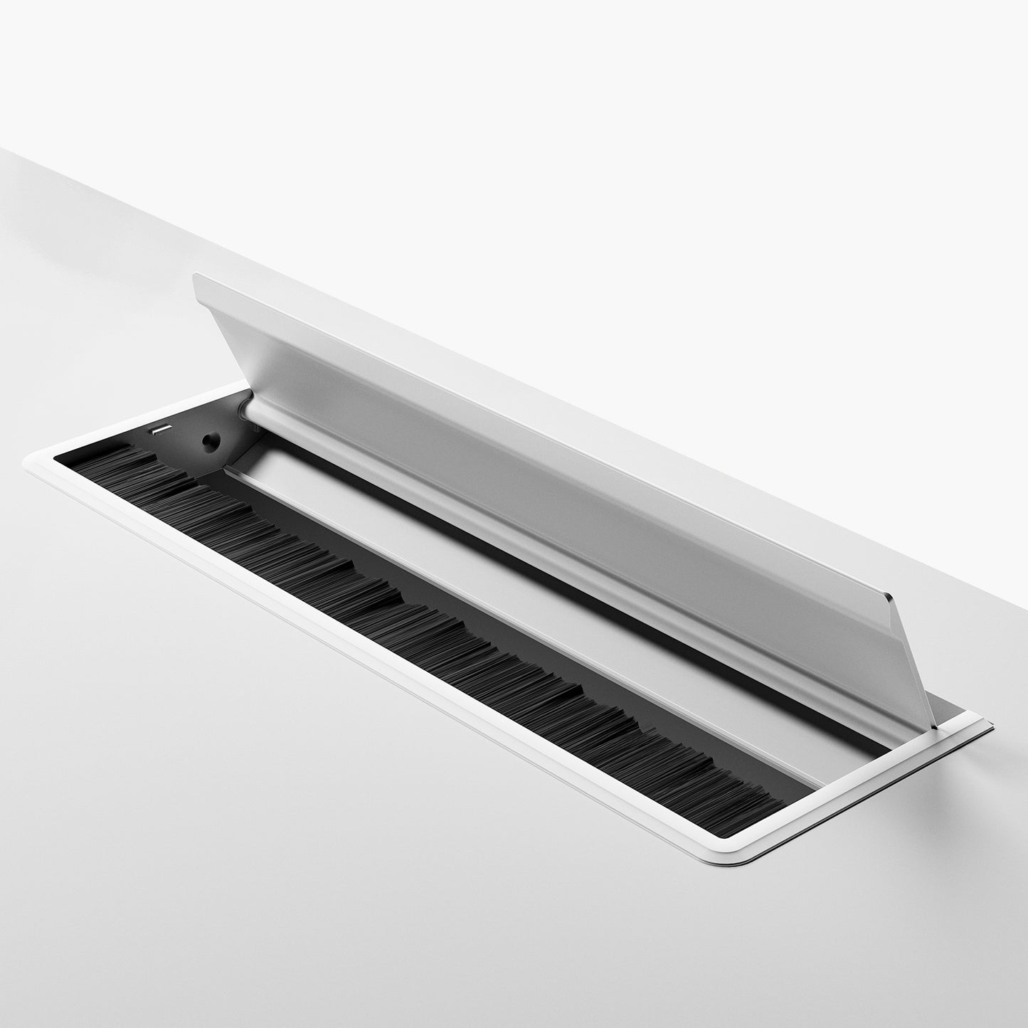 Escritorio Space con pasacables 140 Bench Lineal Blanco/Blanco 2 pers