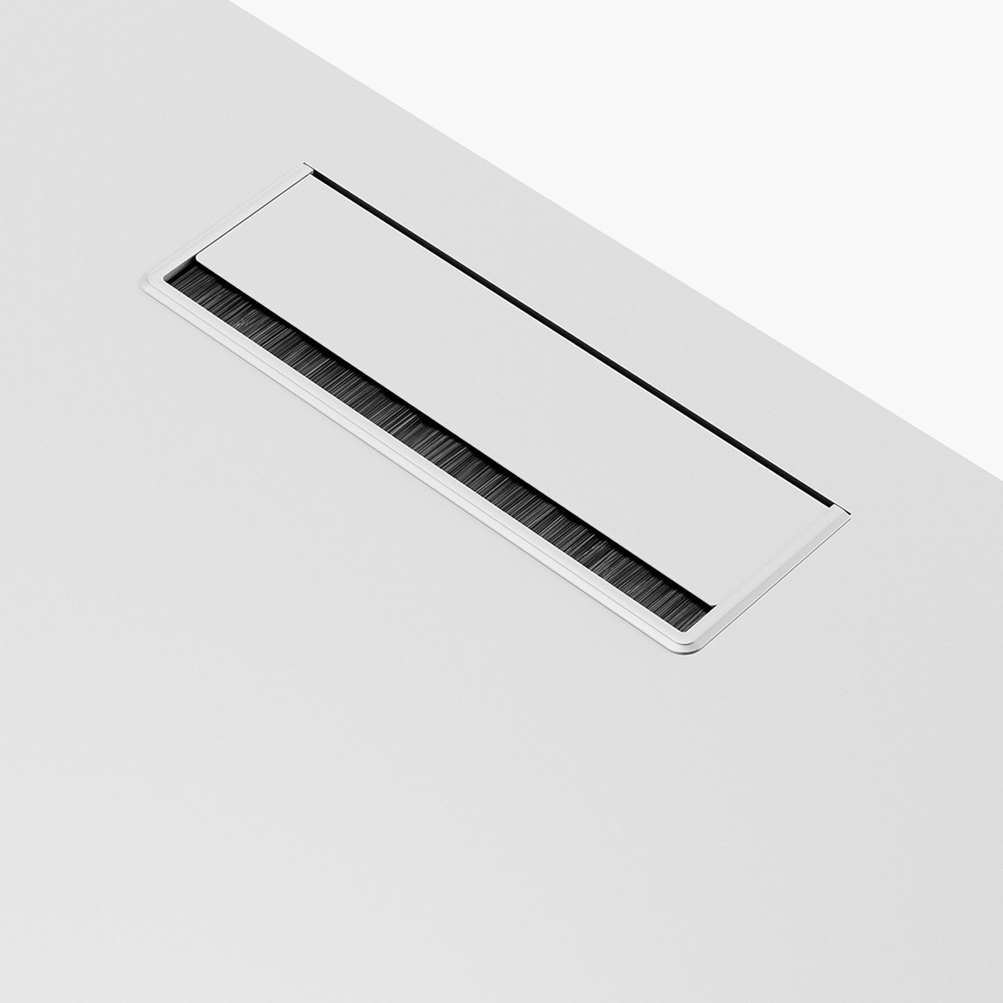 Escritorio Space con pasacables 120 Bench Lineal Blanco/Blanco 3 pers