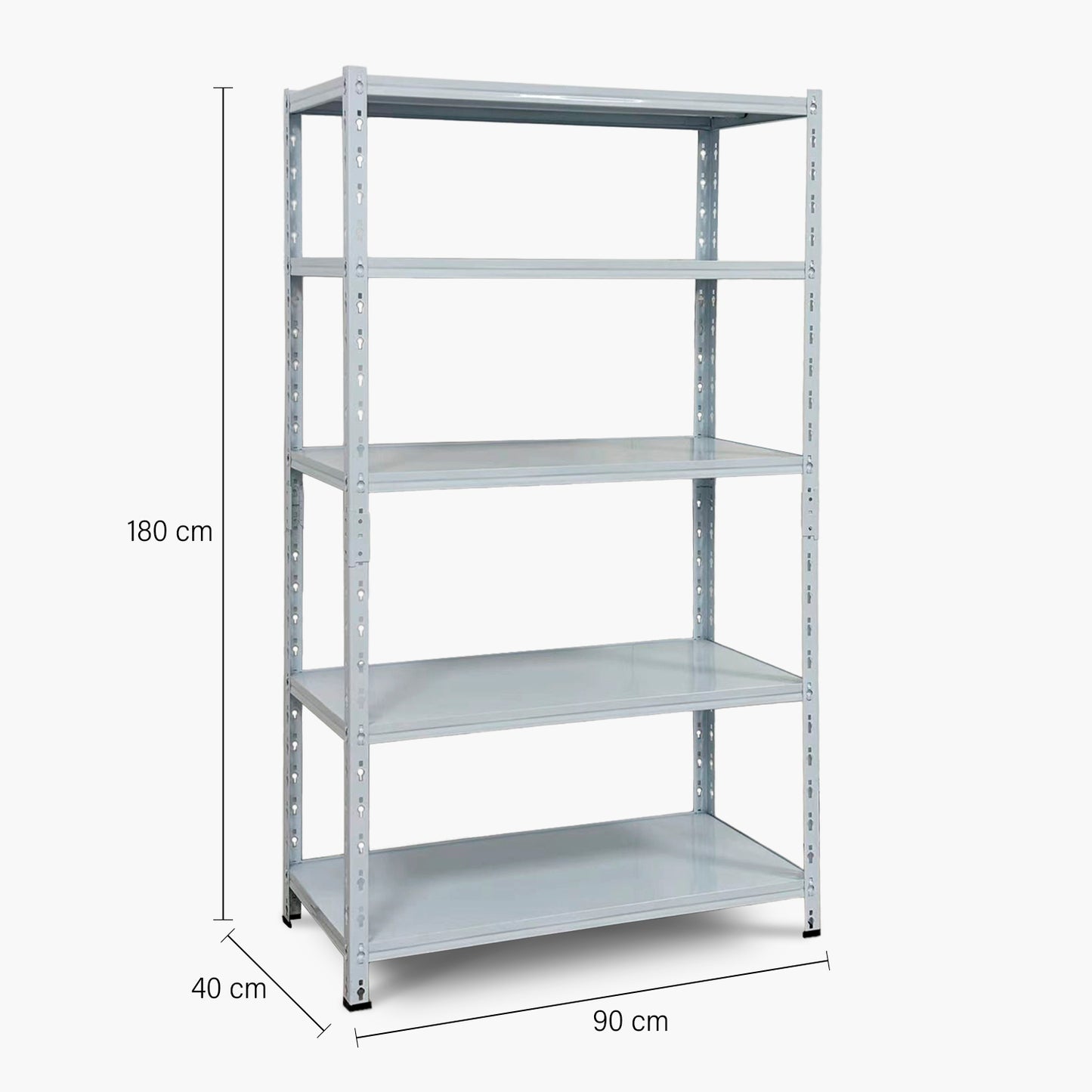 Estante Metálico Rack 90x40x180 500 Kg - Vontak - Organizacion Industrial