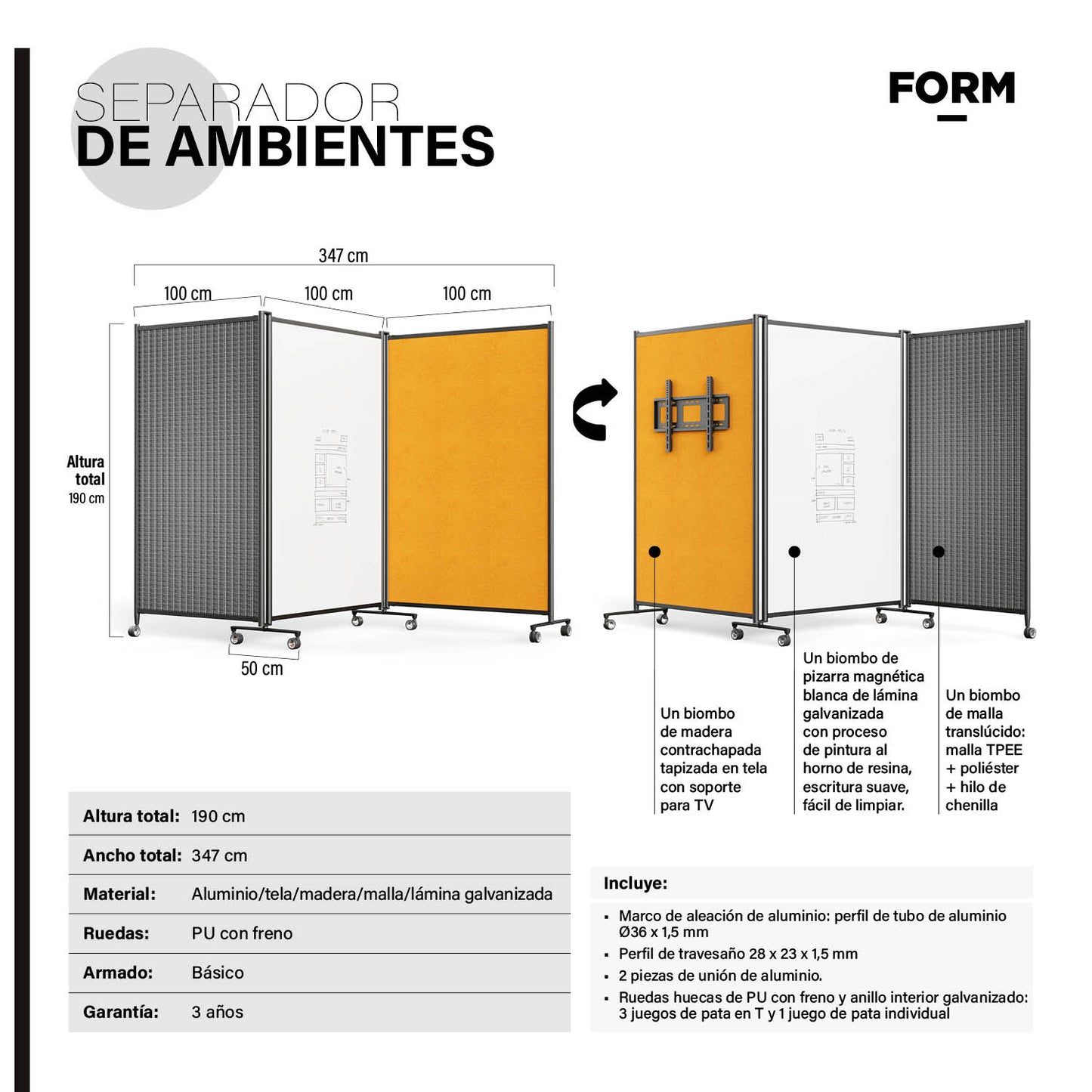 Separador de Ambiente Plegable