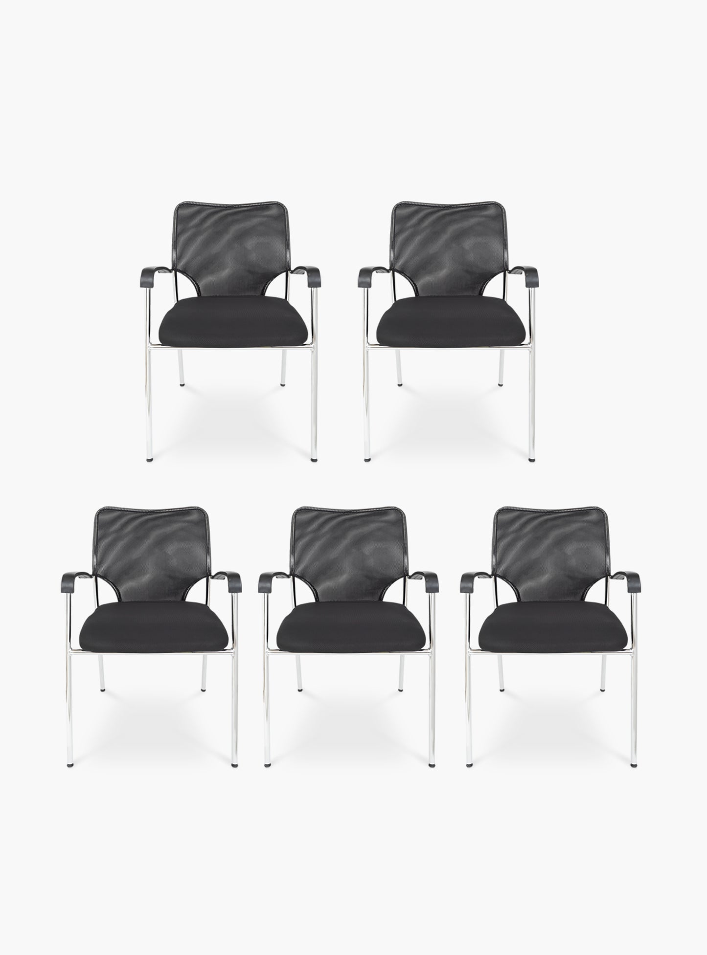 Pack 5 Sillas Visita Strong Negro
