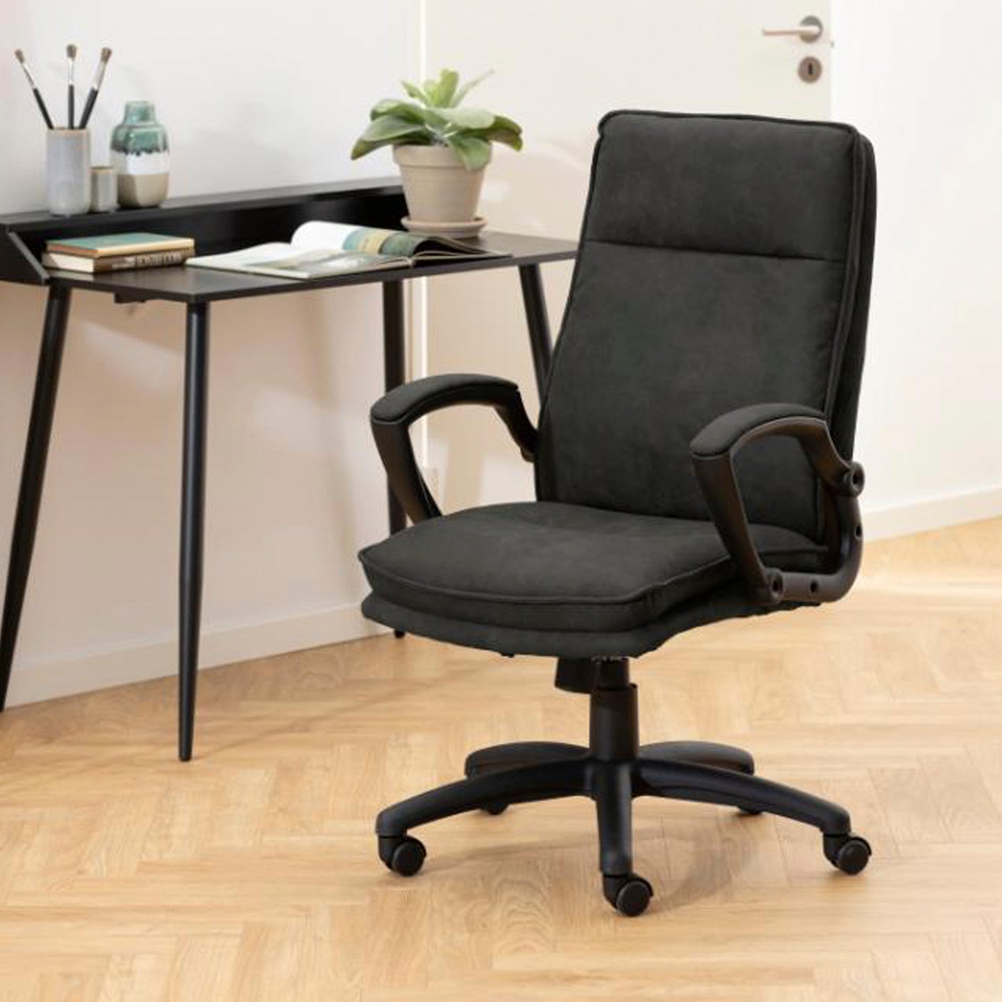 Silla Diseño Home Office York Gris Oscuro - Vontak - Sillas Oficina en Casa