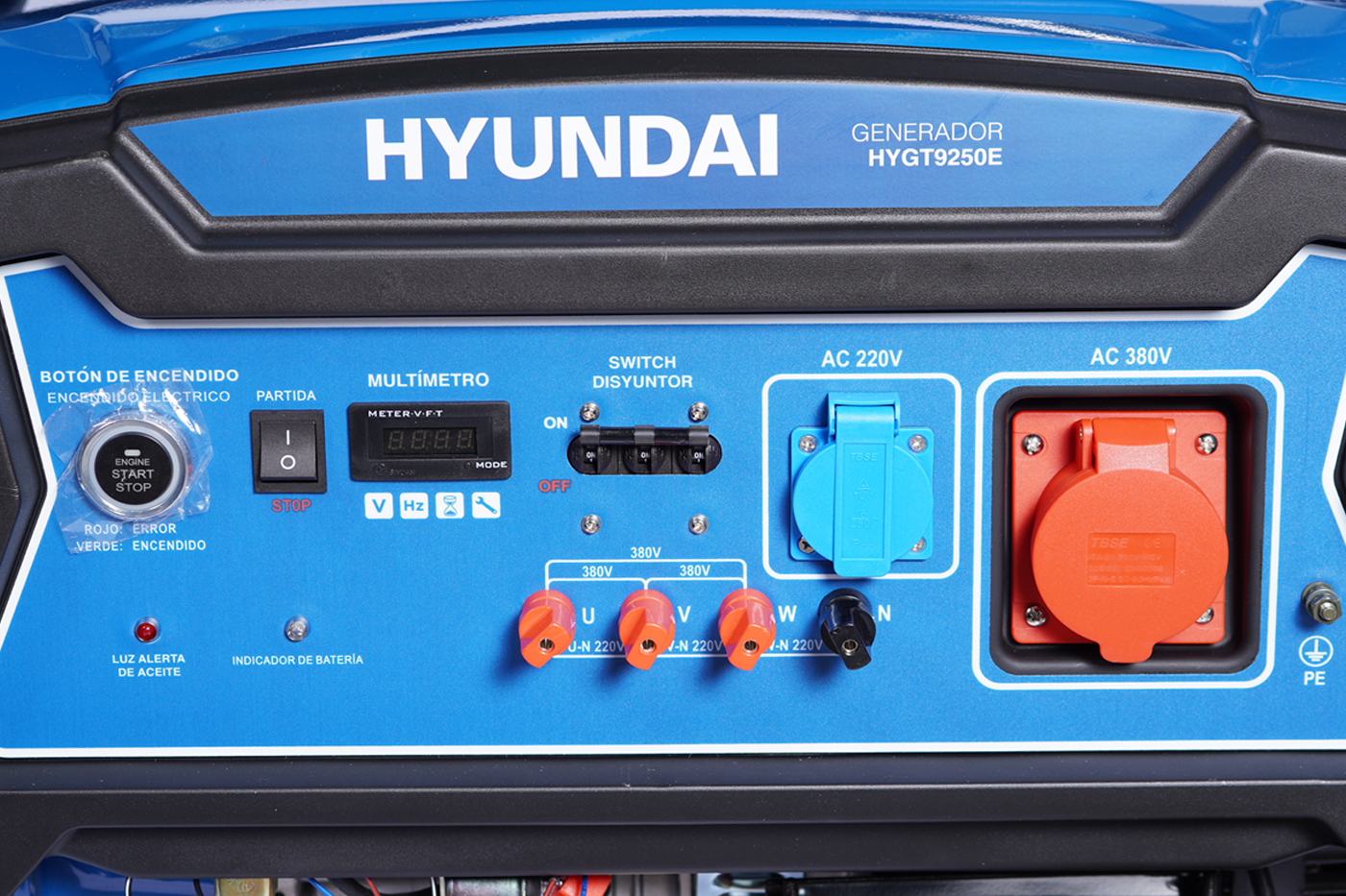 Generador Hyundai Trifasico 6500W Gasolina 82HYGT9250E