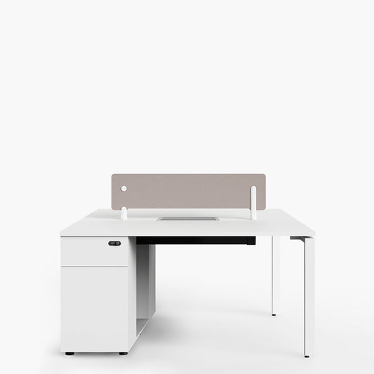 Escritorio Nova 120 Bench 2 pers Blanco/Blanco