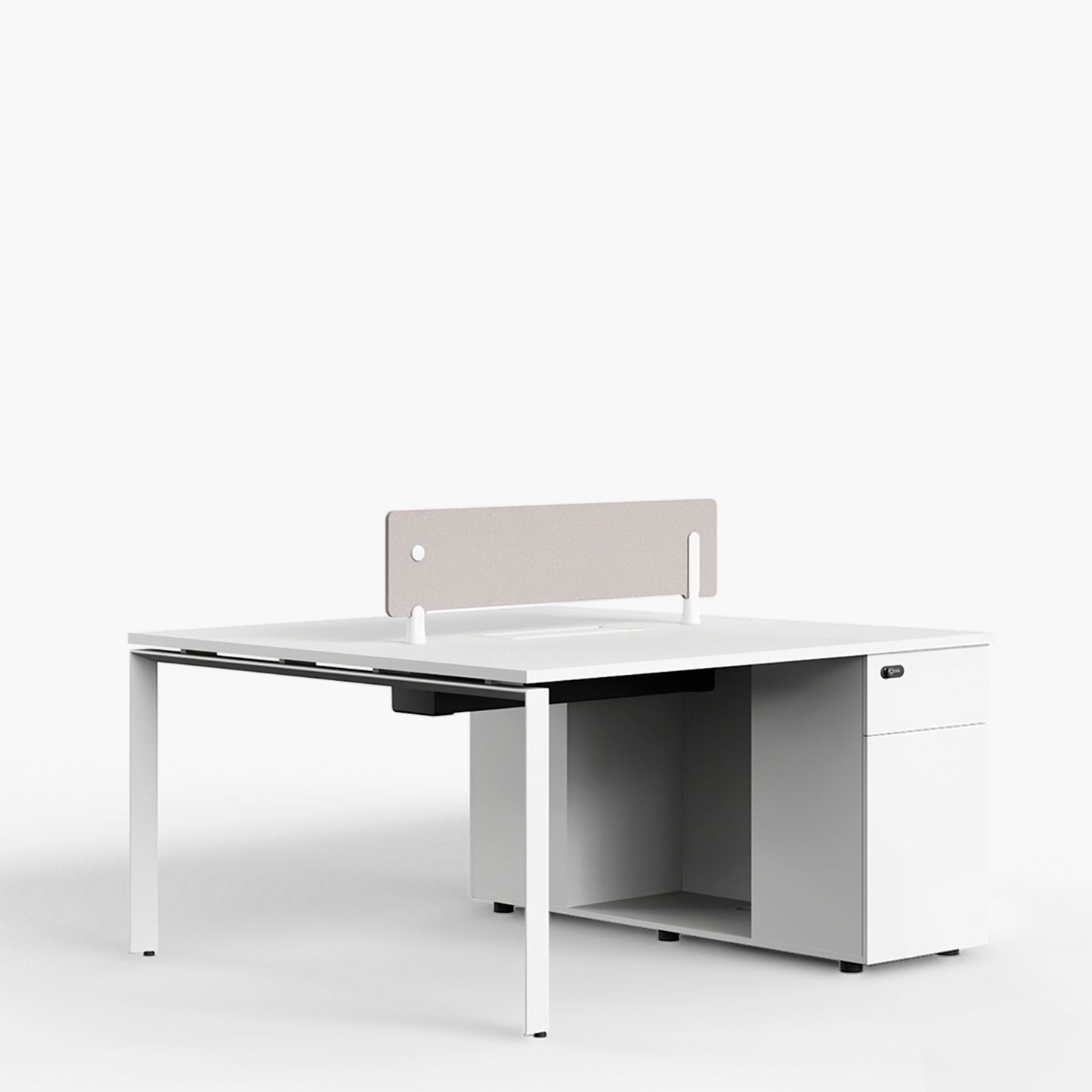 Escritorio Nova 120 Bench 2 pers Blanco/Blanco