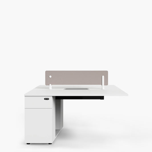 Escritorio Nova Extensión 120 Bench 2 pers Blanco/Blanco