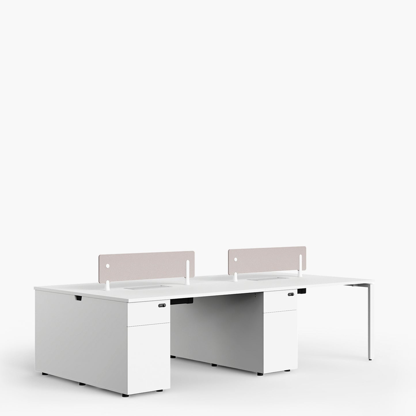 Escritorio Nova Extensión 120 Bench 2 pers Blanco/Blanco