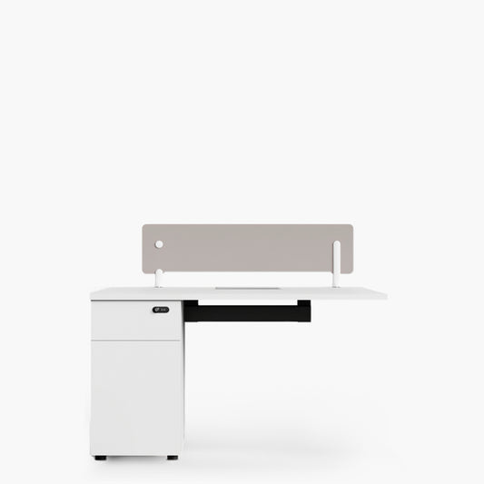 Escritorio Nova Extensión 120 Bench Lineal 1 pers Blanco/Blanco