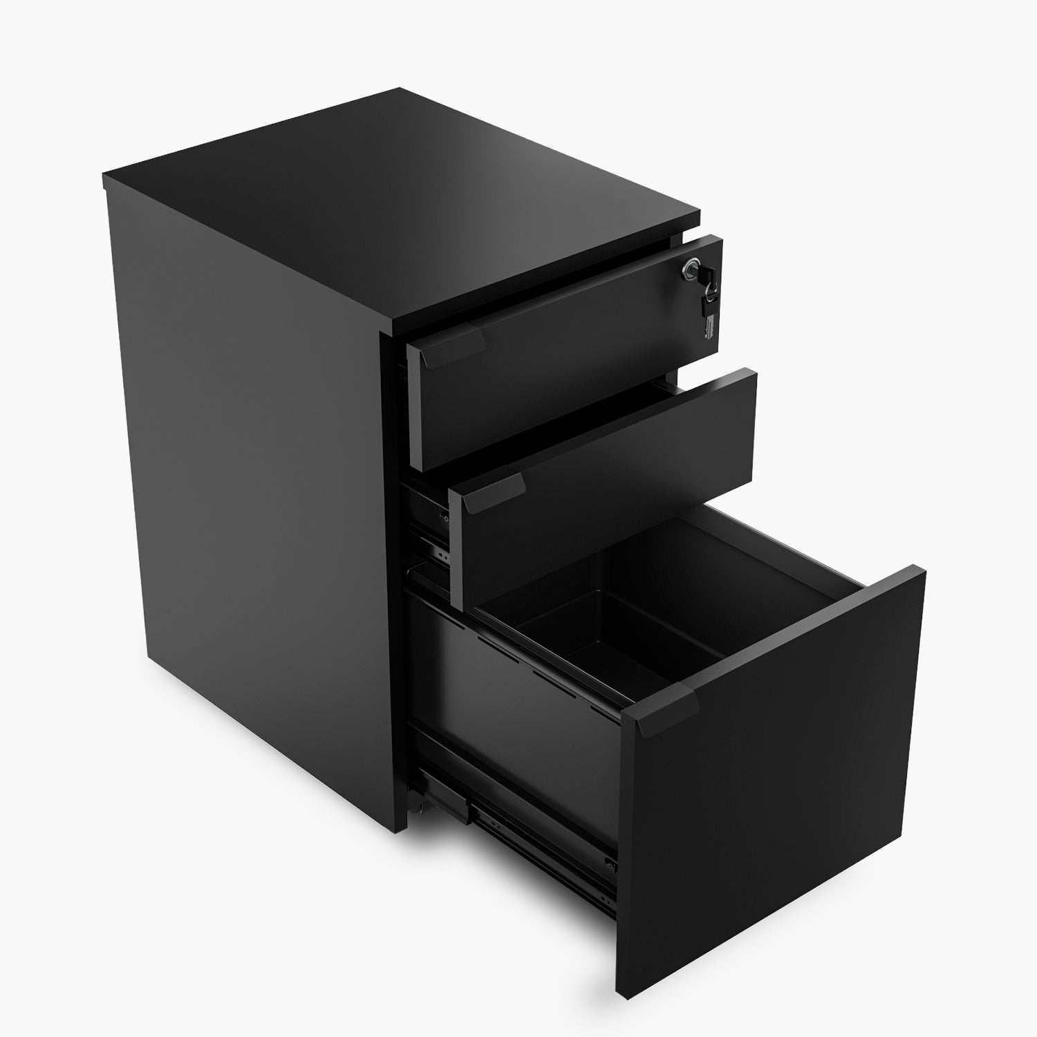 Cajonera Melamina Space BBF Negro - Vontak - Cajoneras Oficinas