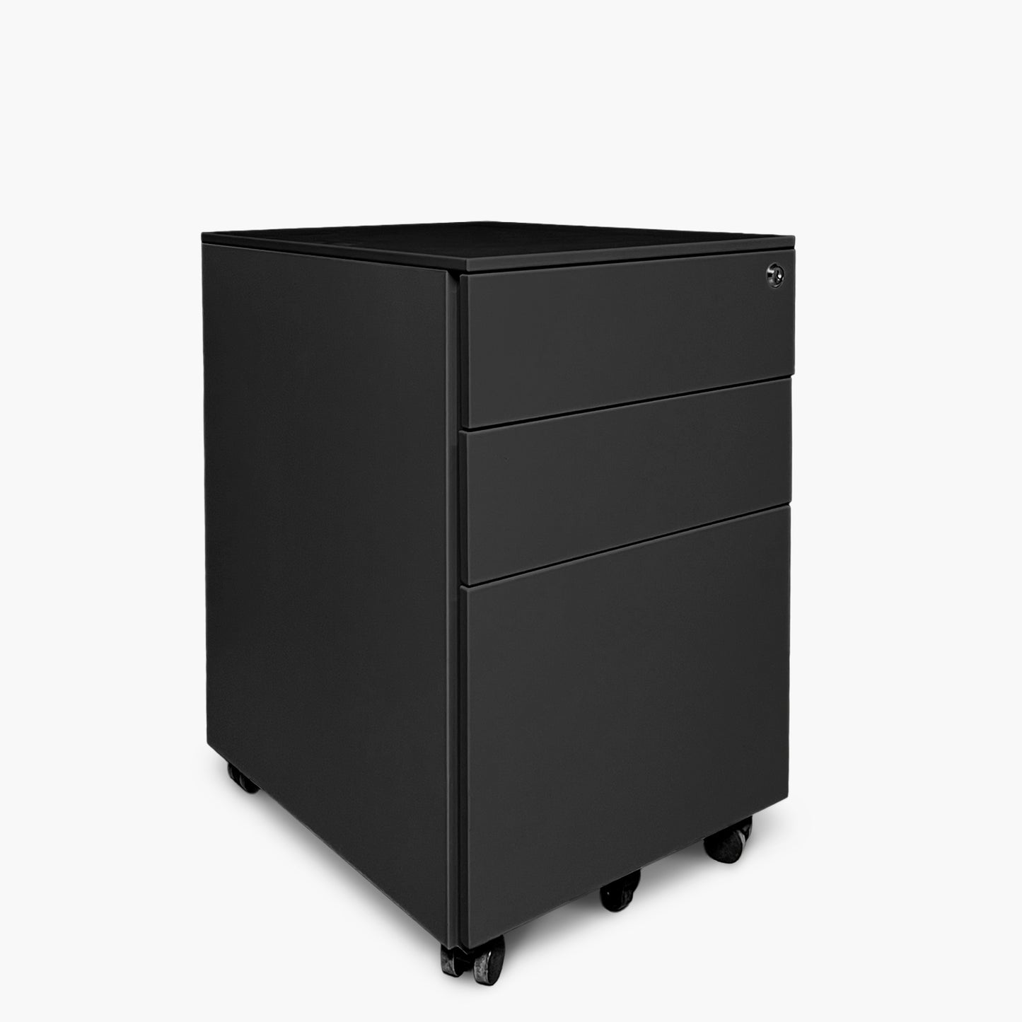 Cajonera Metálica Móvil 39x50x60 cm Negro