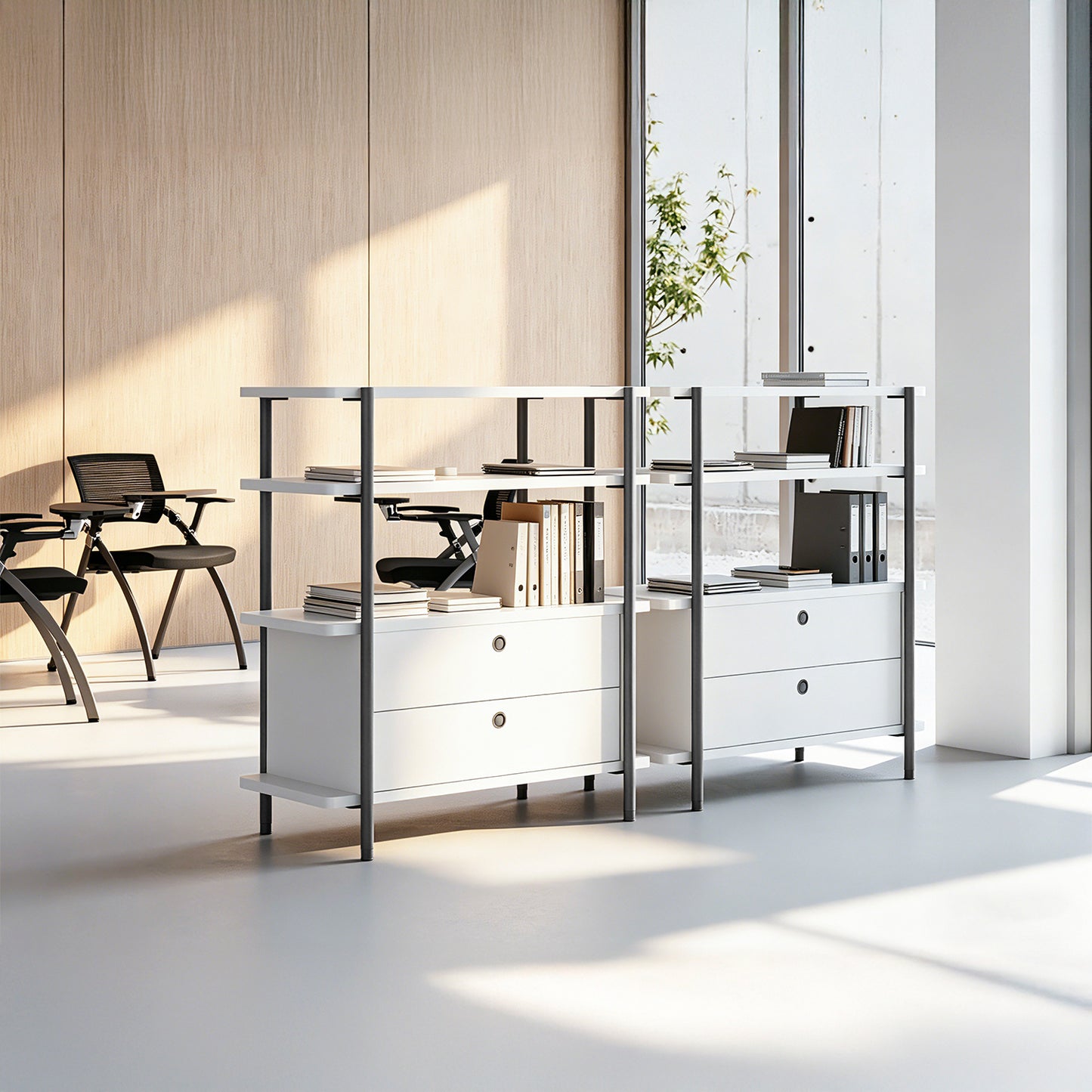 Gabinete Medio Flex 100 Natura/Gris
