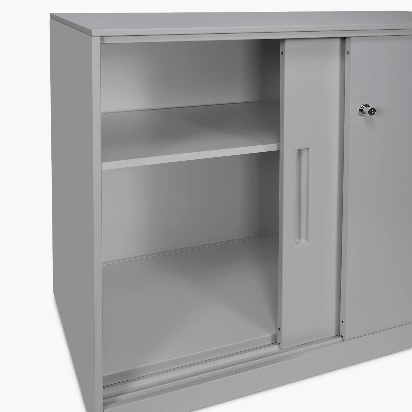 Gabinete Oficina Medio Metálico Con puertas Gris Claro
