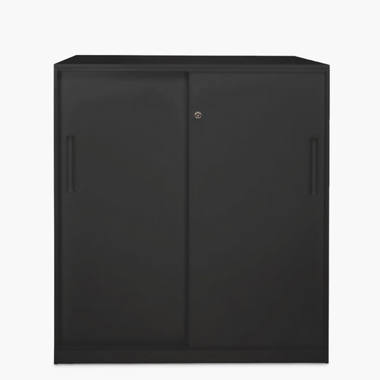 Gabinete Oficina Alto Metálico Con puertas Negro