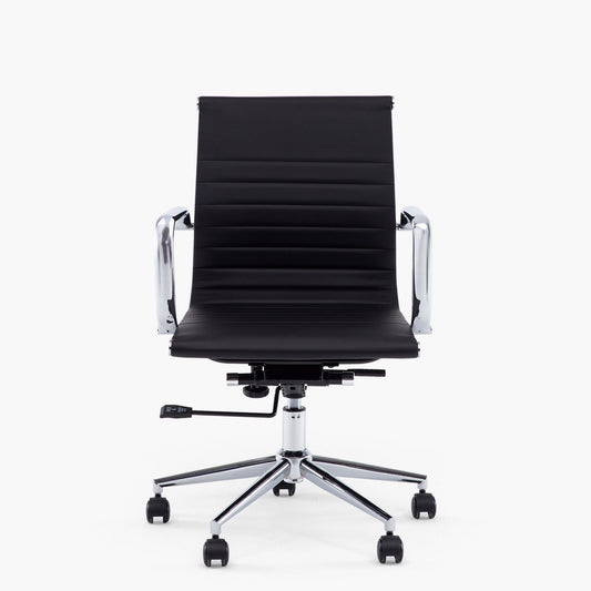 Silla oficina Bishop Media Negro