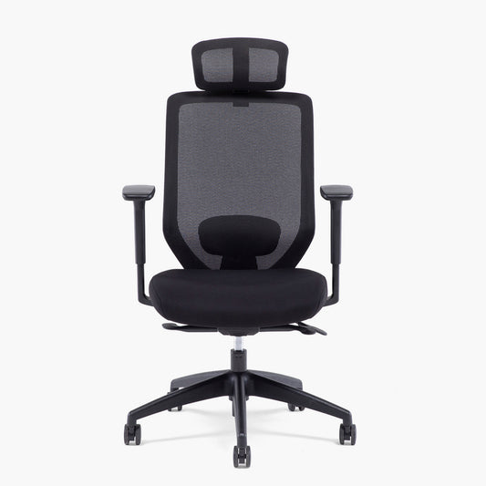 Silla Oficina Focus Negro con cabecero