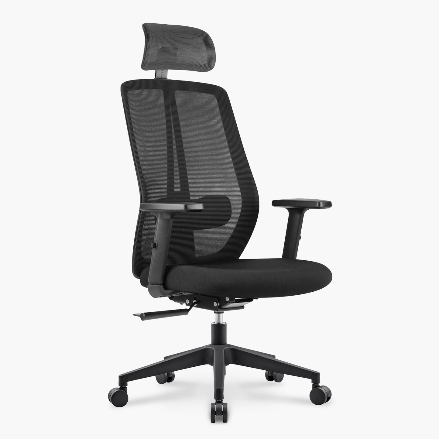 Silla Oficina One con cabecero Negro